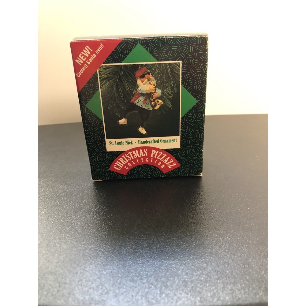 1987 Hallmark Jazz Santa St. Louie Nick‎ Pizzazz Collection Ornament W/Box VTG